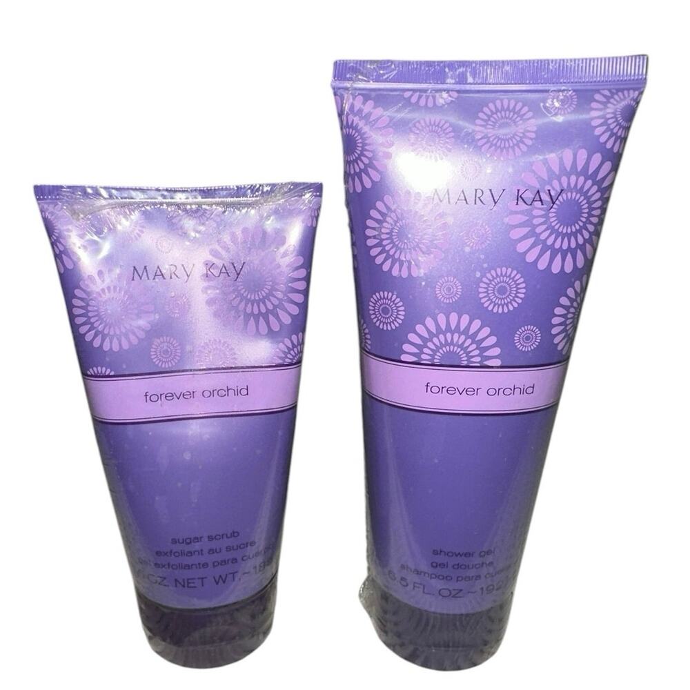 Mary Kay Forever Orchid Set Sugar Scrub & Shower Gel NWT Sealed